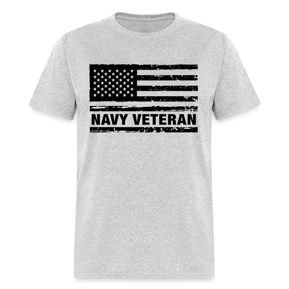 Navy Veteran T-Shirt - heather gray