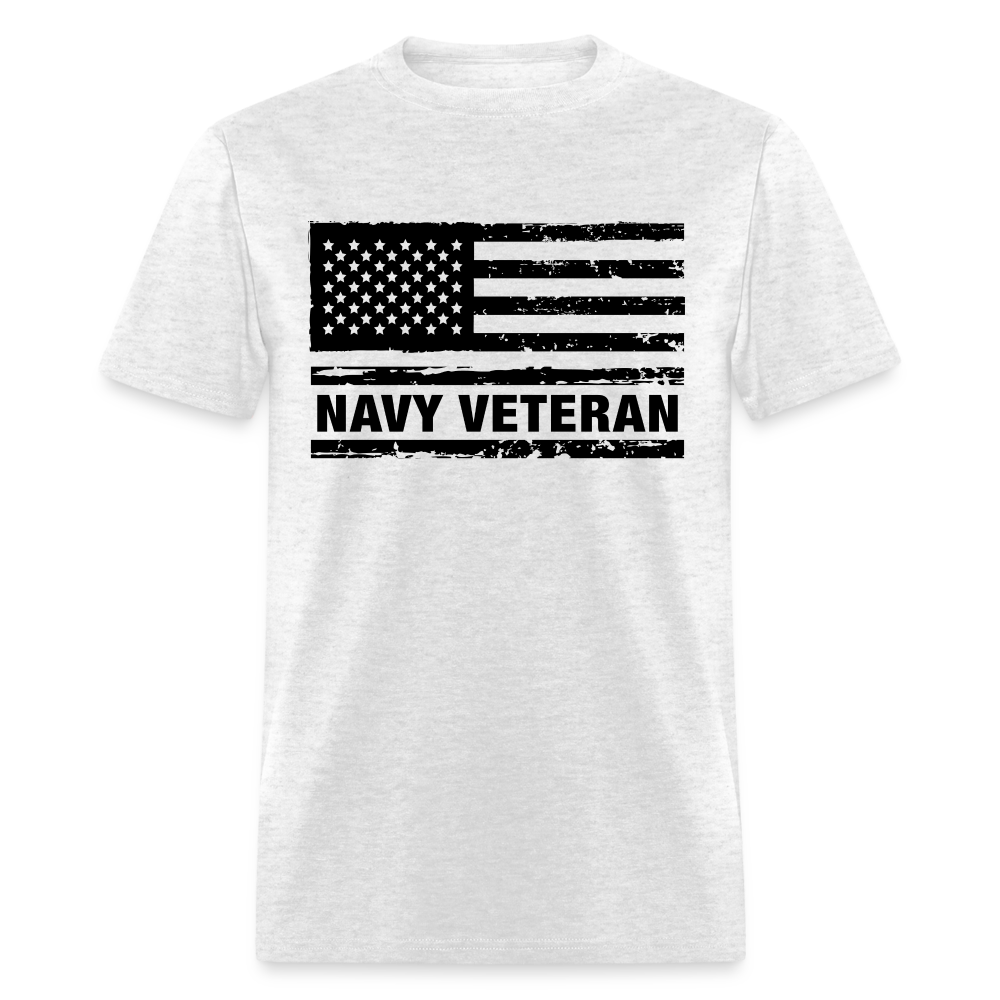 Navy Veteran T-Shirt - light heather gray