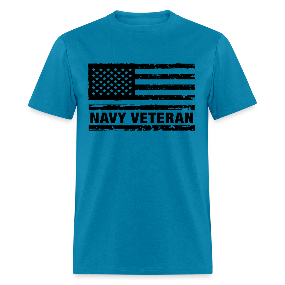 Navy Veteran T-Shirt - turquoise