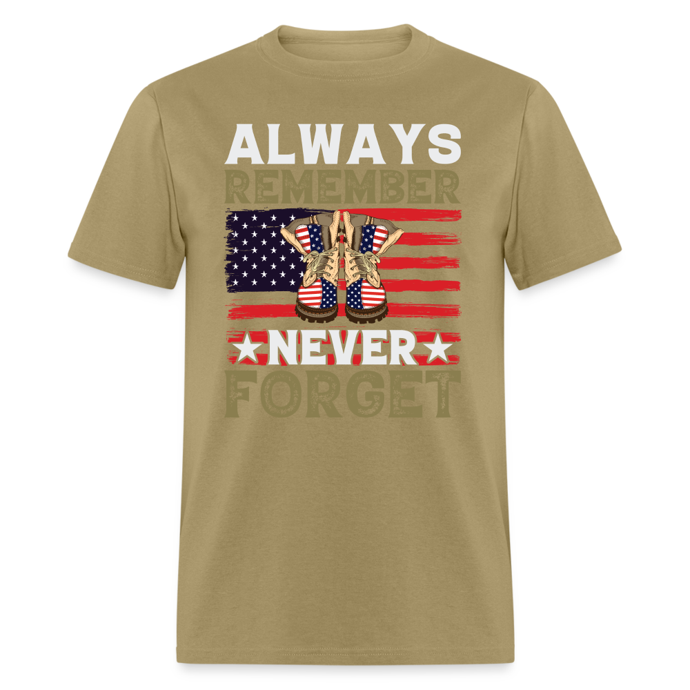 Always Remember Never Forget T-Shirt - khaki