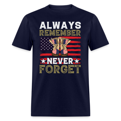 Always Remember Never Forget T-Shirt - navy