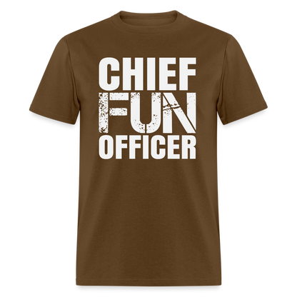 Chief Fun Officer T-Shirt - brown