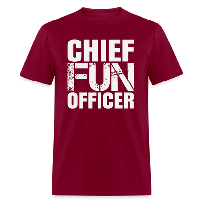 Chief Fun Officer T-Shirt - burgundy