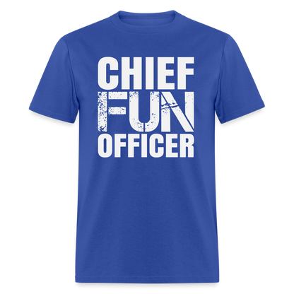 Chief Fun Officer T-Shirt - royal blue