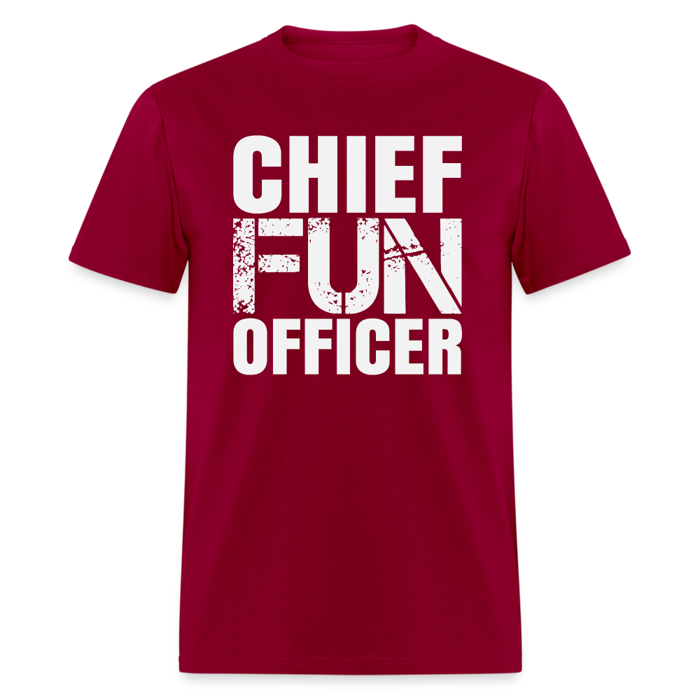 Chief Fun Officer T-Shirt - dark red