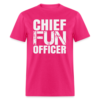 Chief Fun Officer T-Shirt - fuchsia