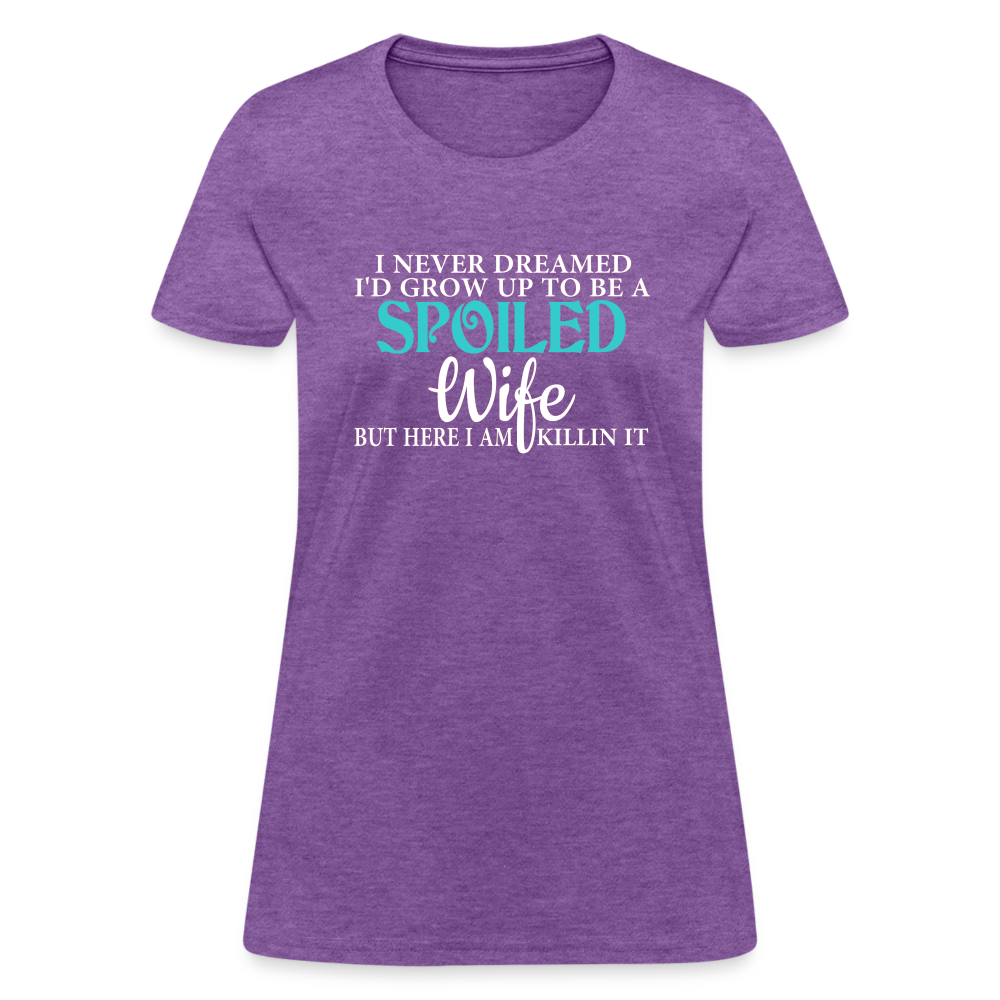 Spoiled Wife Killin It T-Shirt - purple heather