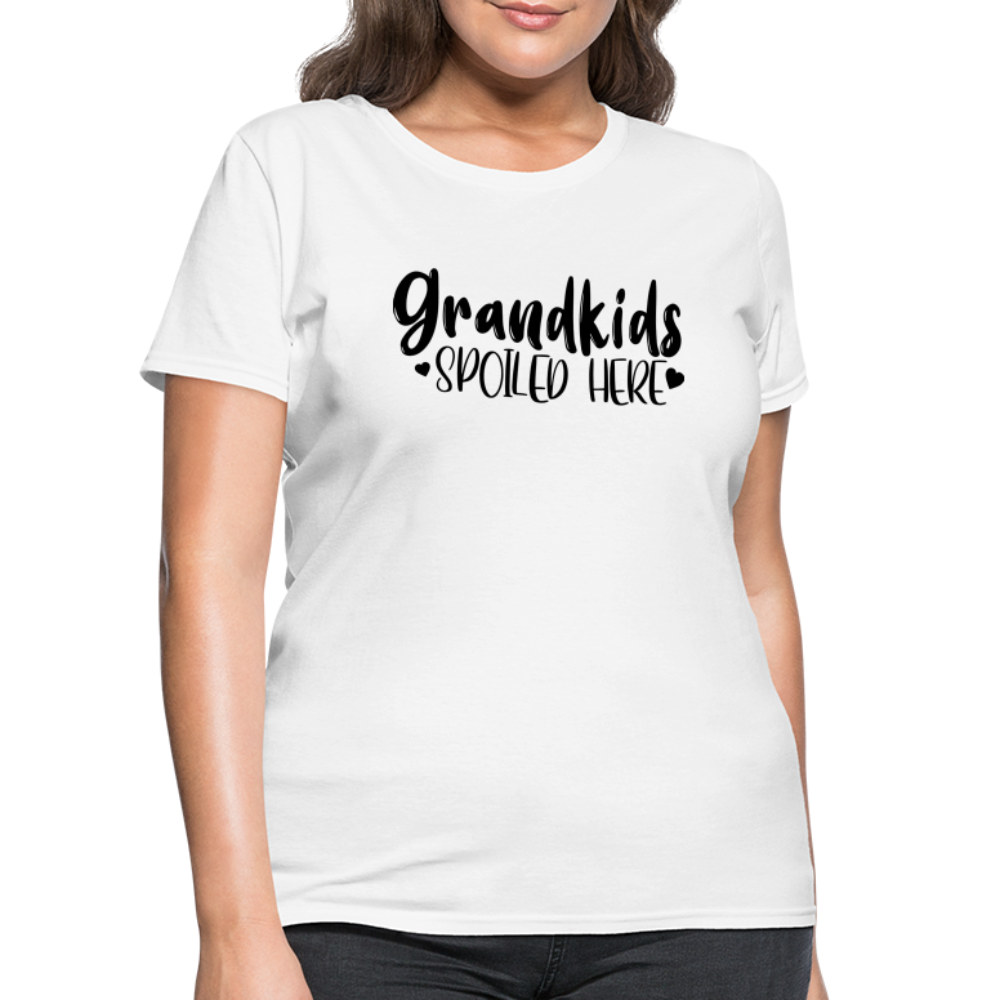 Grandkids Spoiled Here T-Shirt - white