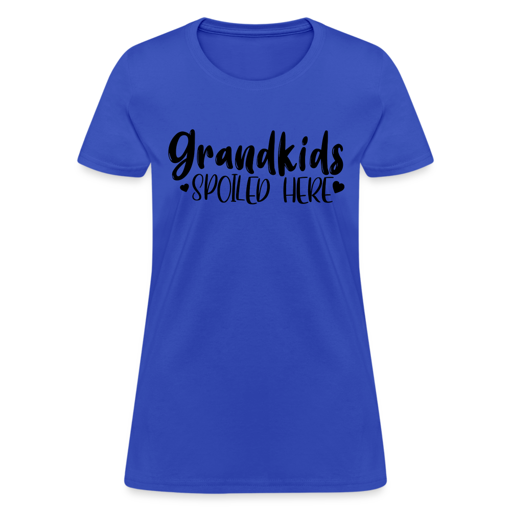 Grandkids Spoiled Here T-Shirt - royal blue