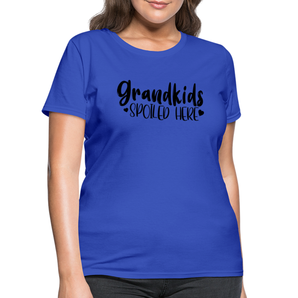 Grandkids Spoiled Here T-Shirt - royal blue