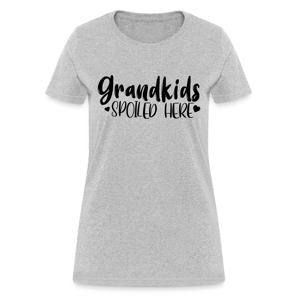 Grandkids Spoiled Here T-Shirt - heather gray
