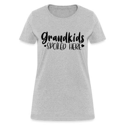 Grandkids Spoiled Here T-Shirt - heather gray