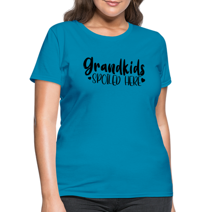 Grandkids Spoiled Here T-Shirt - turquoise
