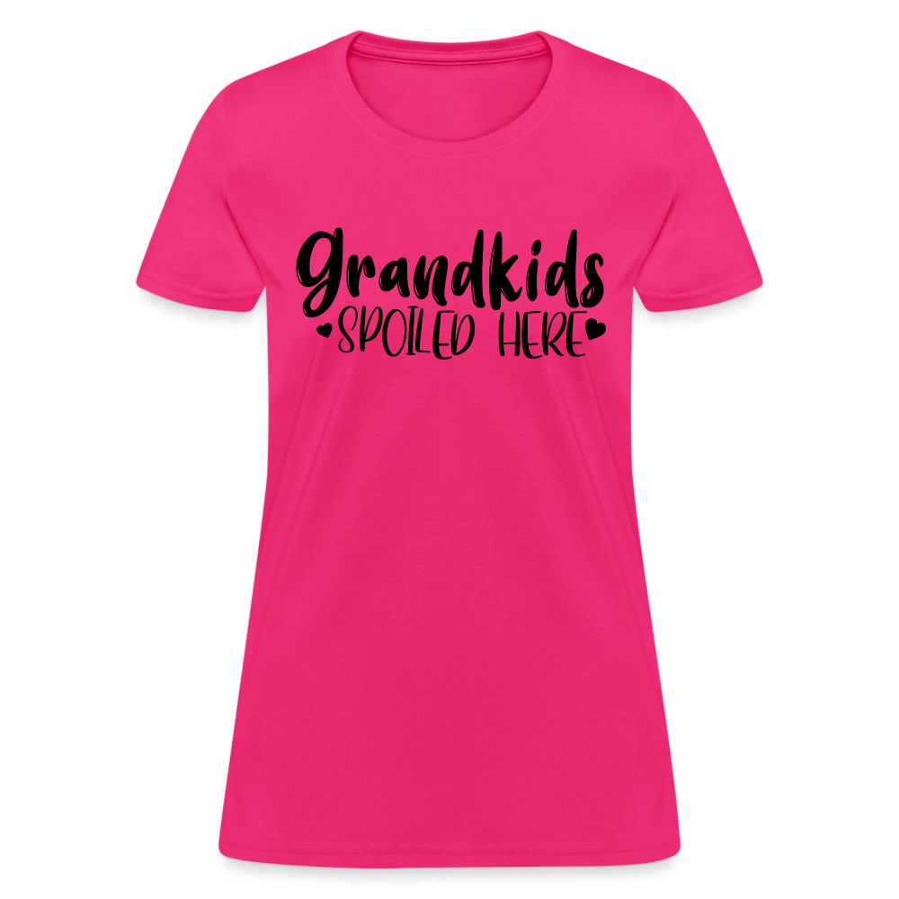 Grandkids Spoiled Here T-Shirt - fuchsia