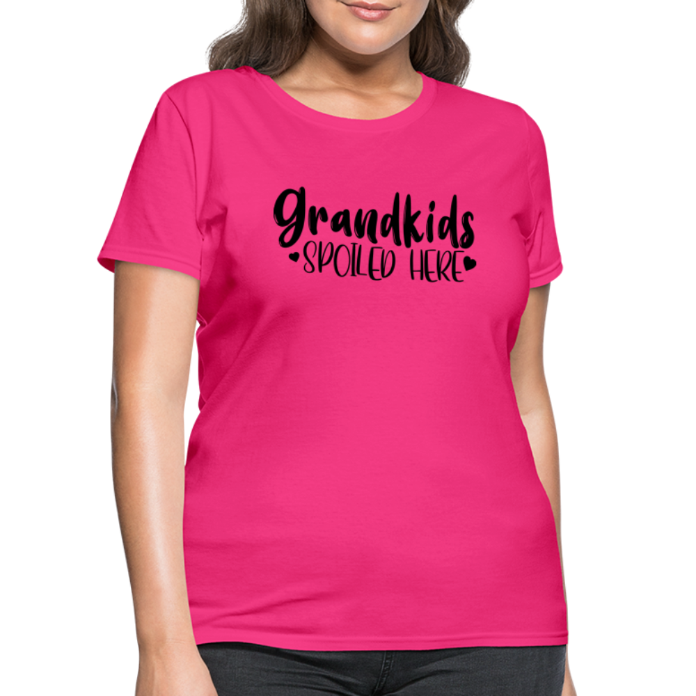 Grandkids Spoiled Here T-Shirt - fuchsia