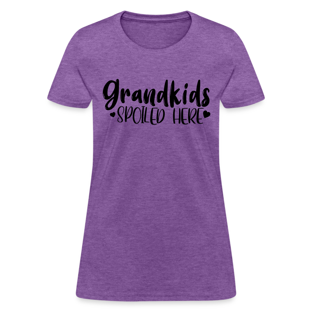 Grandkids Spoiled Here T-Shirt - purple heather