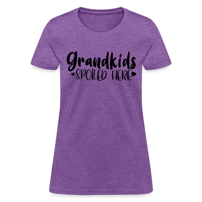 Grandkids Spoiled Here T-Shirt - purple heather