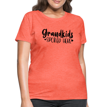 Grandkids Spoiled Here T-Shirt - heather coral
