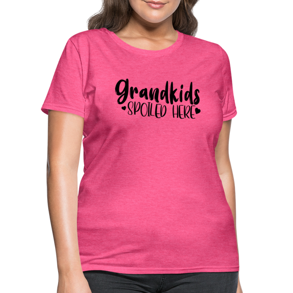Grandkids Spoiled Here T-Shirt - heather pink