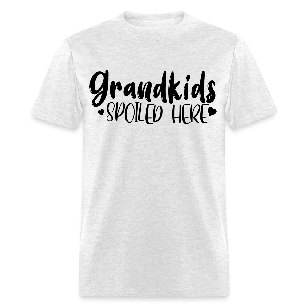 Grandkids Spoiled Here T-Shirt (for Grandfathers) - light heather gray