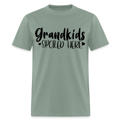 Grandkids Spoiled Here T-Shirt (for Grandfathers) - sage