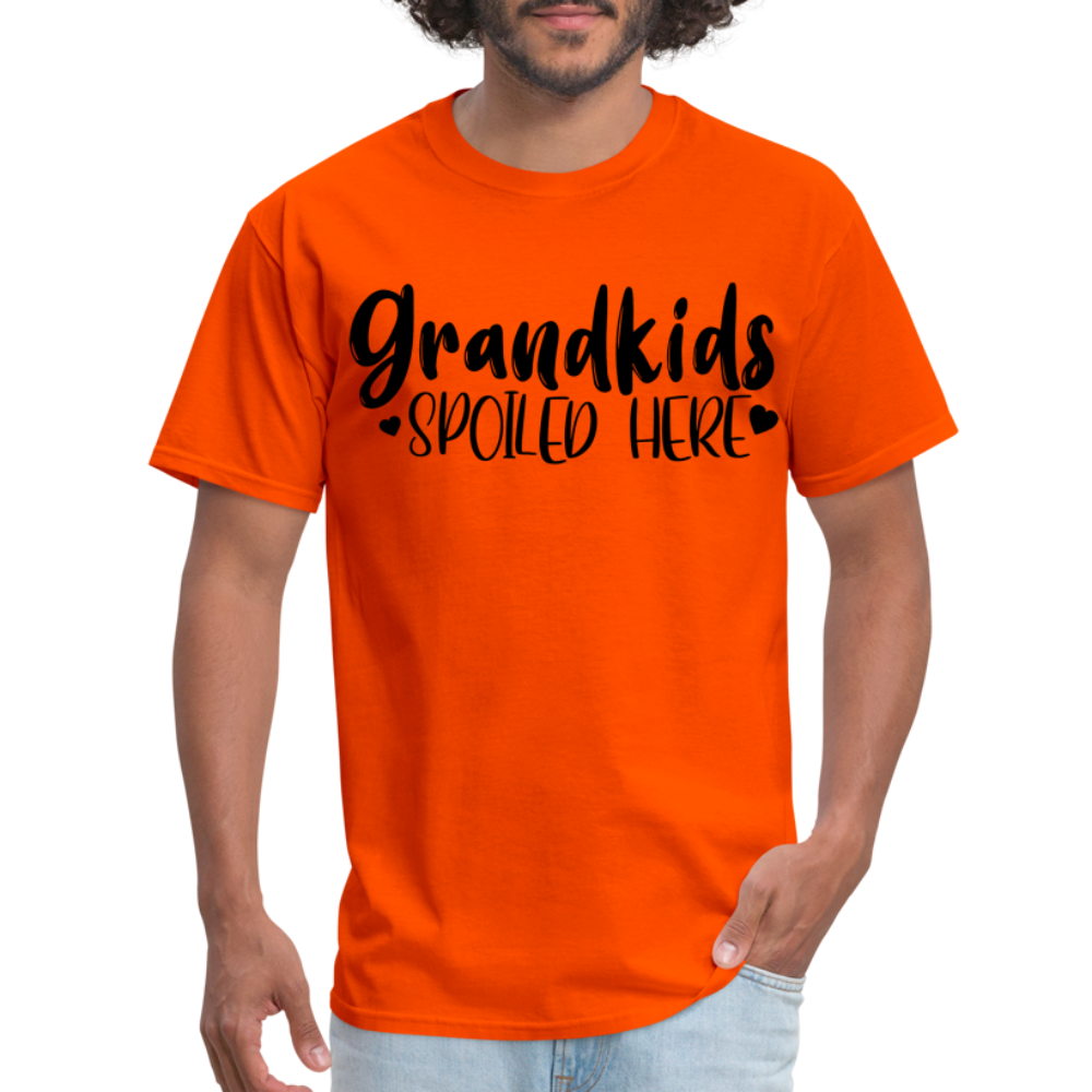 Grandkids Spoiled Here T-Shirt (for Grandfathers) - orange