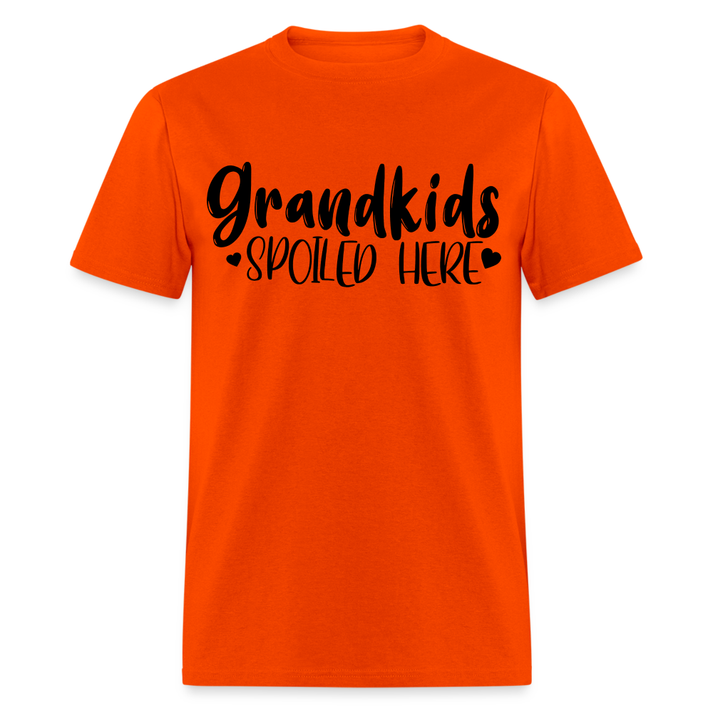 Grandkids Spoiled Here T-Shirt (for Grandfathers) - orange