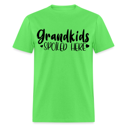 Grandkids Spoiled Here T-Shirt (for Grandfathers) - kiwi