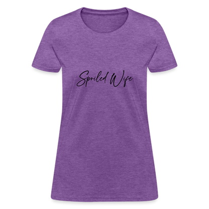 Spoiled Wife T-Shirt (Elegant Cursive Letters) - purple heather