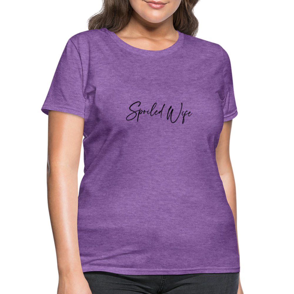 Spoiled Wife T-Shirt (Elegant Cursive Letters) - purple heather