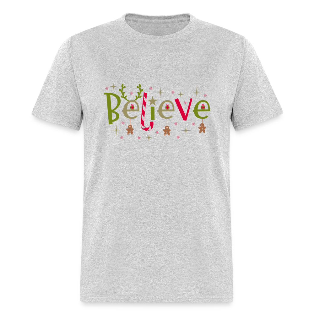 Believe in Christmas T-Shirt - heather gray