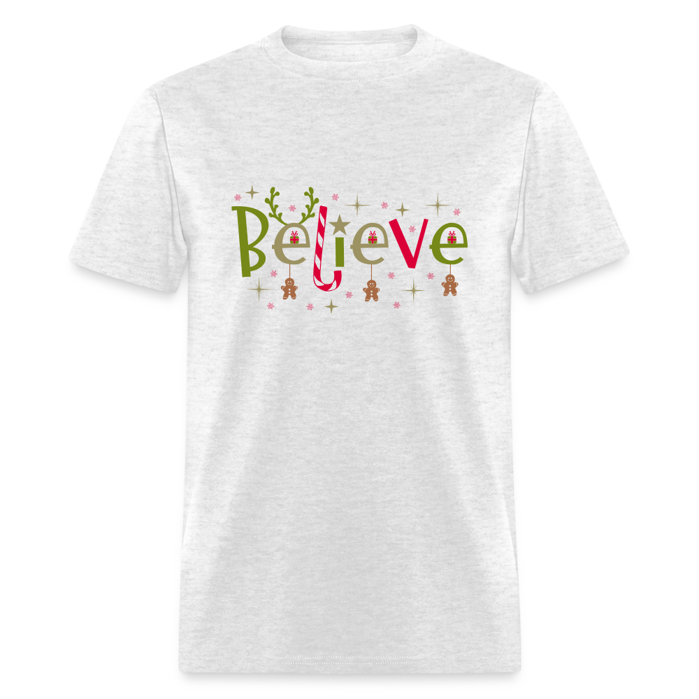 Believe in Christmas T-Shirt - light heather gray