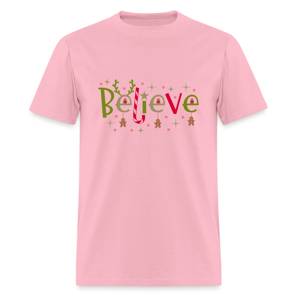 Believe in Christmas T-Shirt - pink