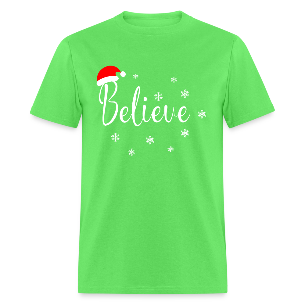 Believe T-Shirt (Santa Claus Hat) - kiwi
