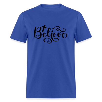 Believe T-Shirt (Cross) - royal blue
