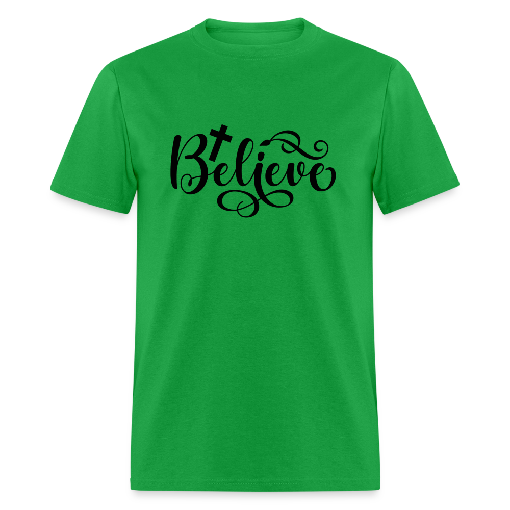 Believe T-Shirt (Cross) - bright green