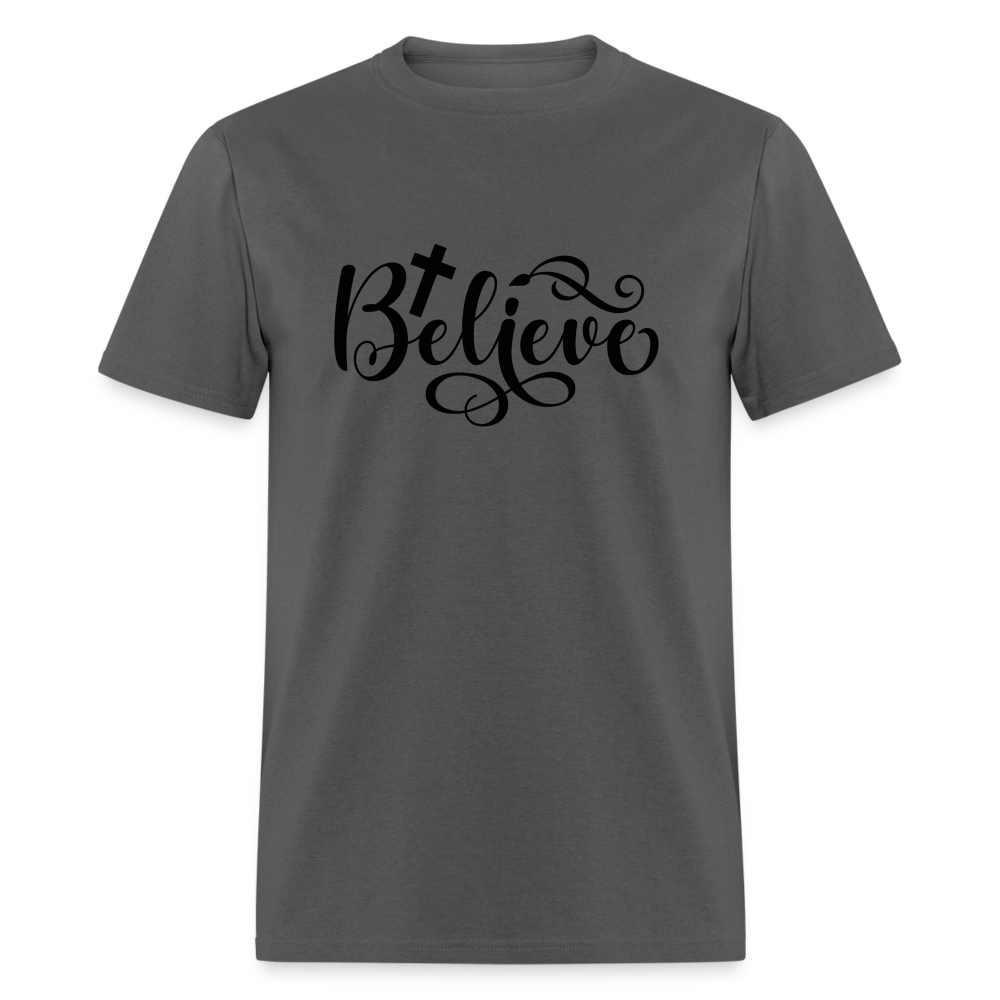 Believe T-Shirt (Cross) - charcoal