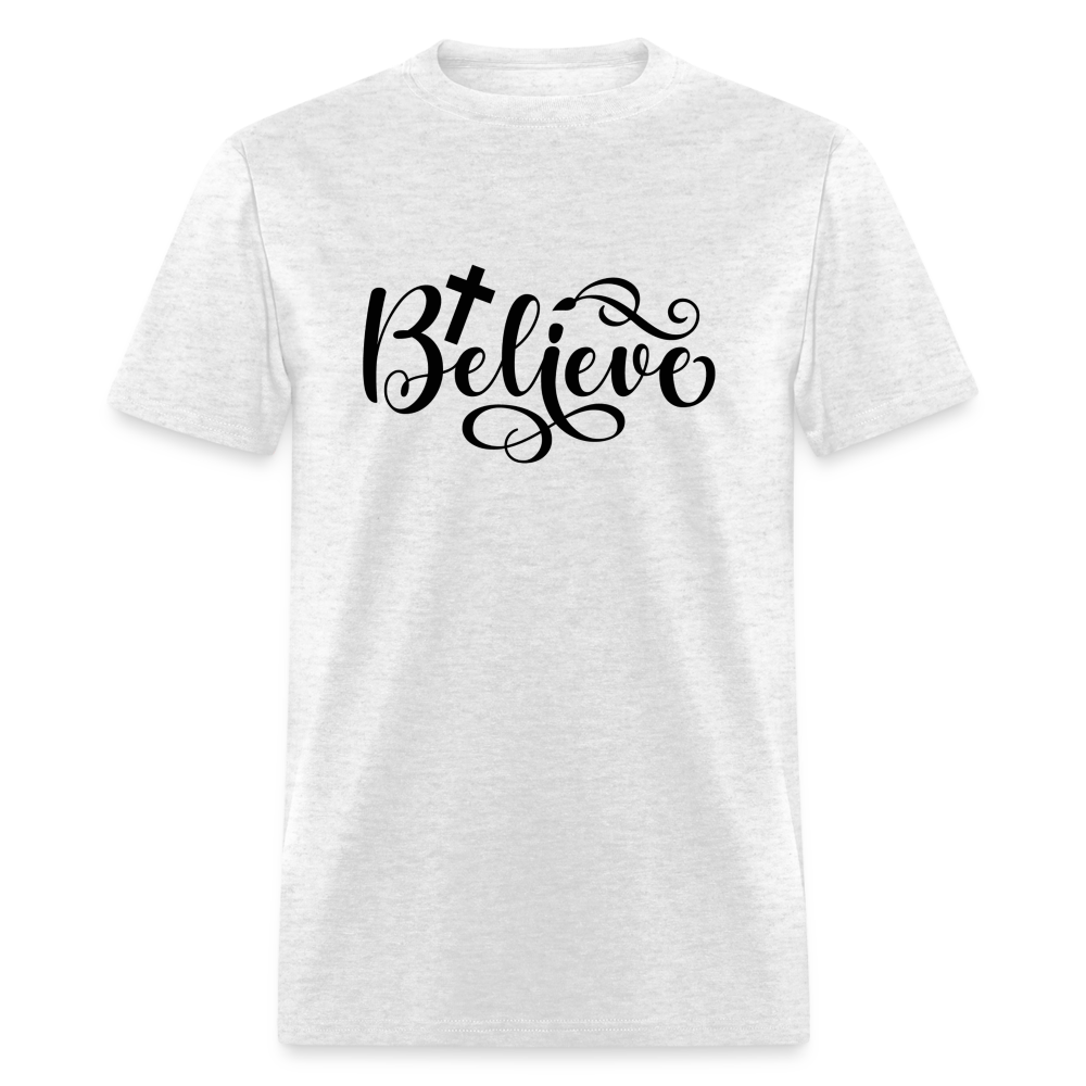 Believe T-Shirt (Cross) - light heather gray
