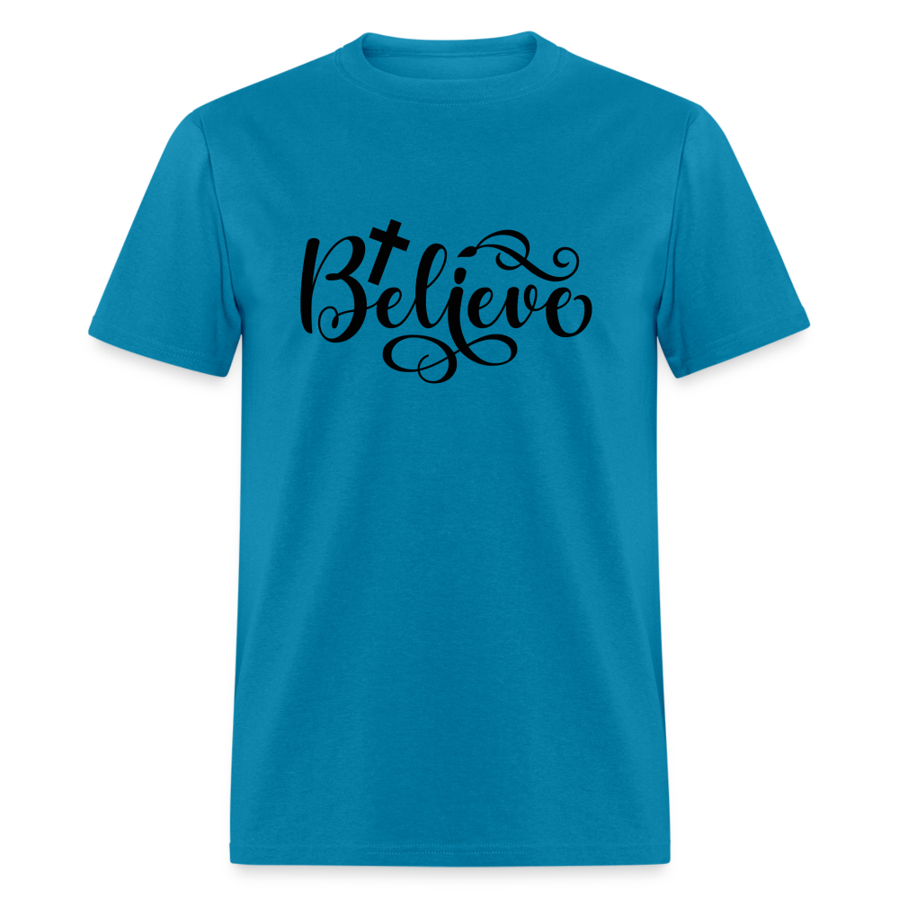 Believe T-Shirt (Cross) - turquoise