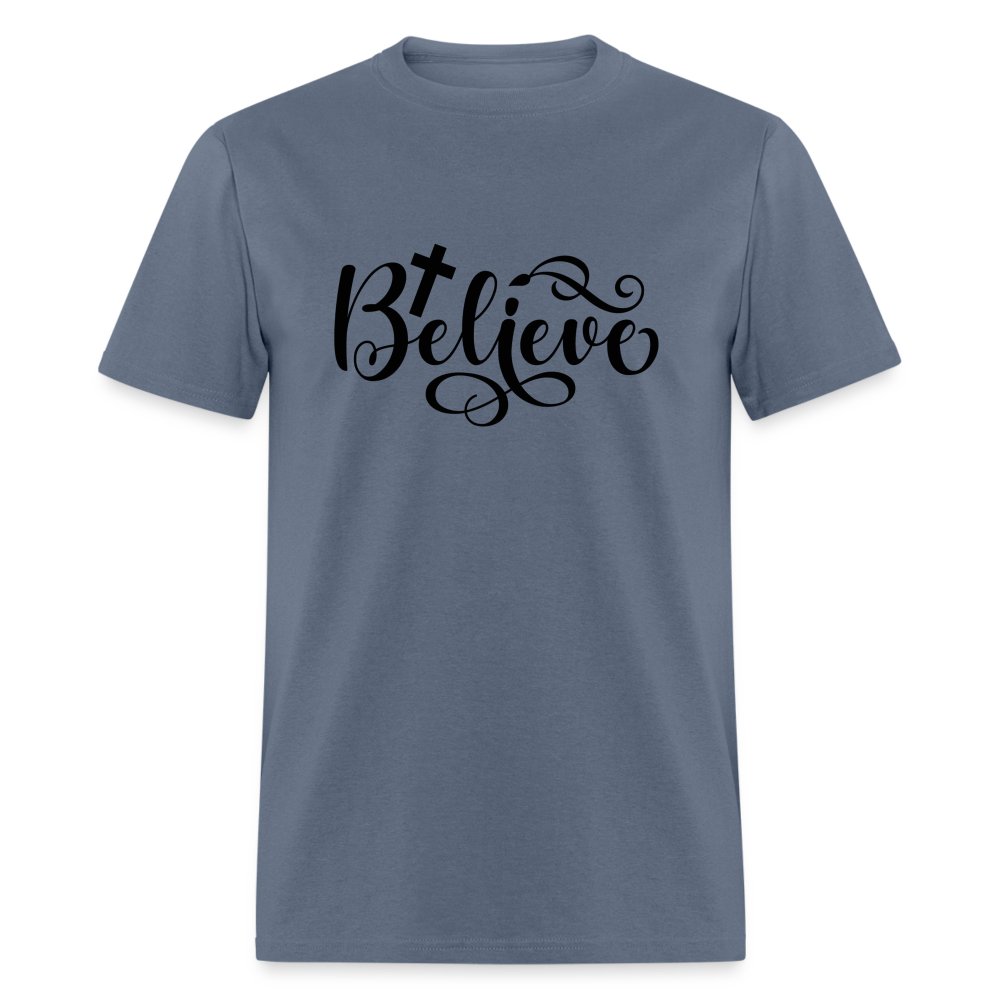 Believe T-Shirt (Cross) - denim