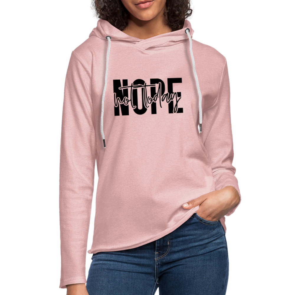 Nope Not Today Lightweight Terry Hoodie - cream heather pink