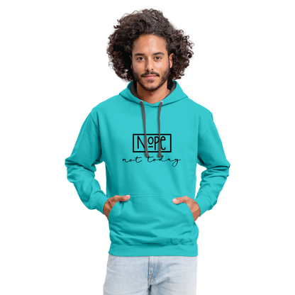 NoPe Not Today Heavy Hoodie - scuba blue/asphalt