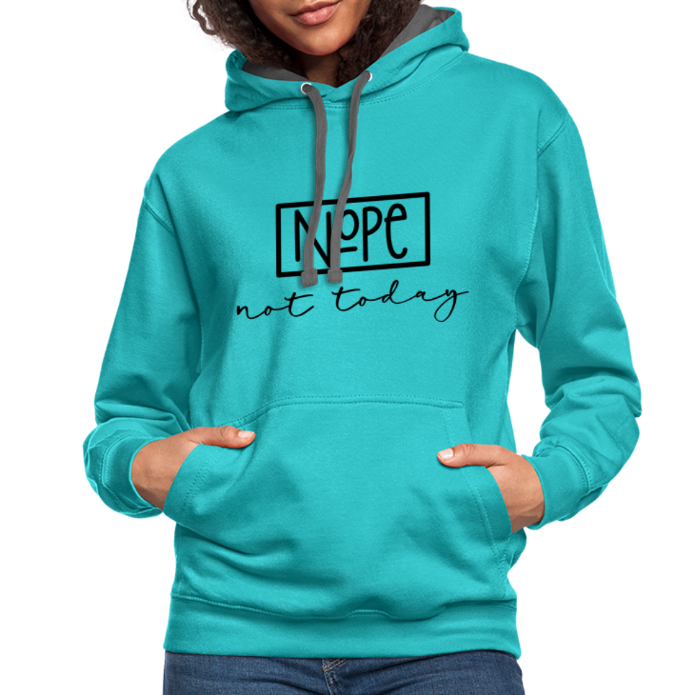 NoPe Not Today Heavy Hoodie - scuba blue/asphalt