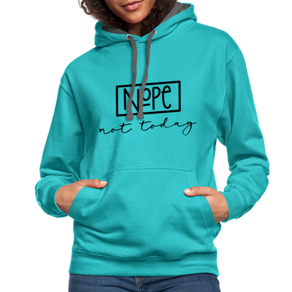 NoPe Not Today Heavy Hoodie - scuba blue/asphalt