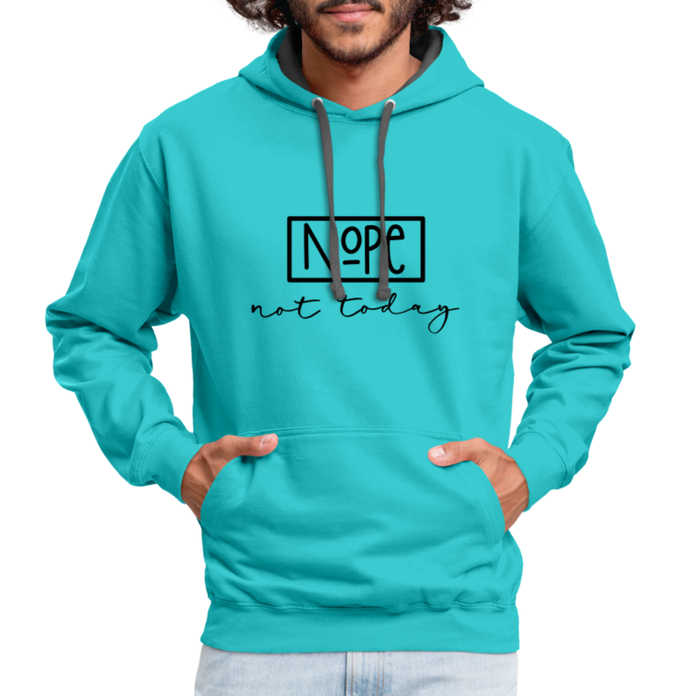 NoPe Not Today Heavy Hoodie - scuba blue/asphalt