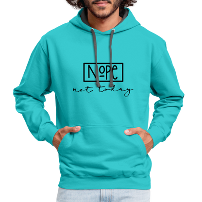 NoPe Not Today Heavy Hoodie - scuba blue/asphalt