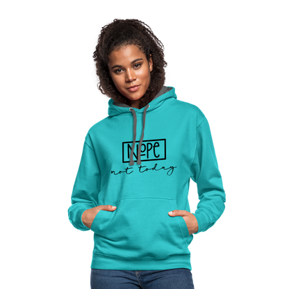 NoPe Not Today Heavy Hoodie - scuba blue/asphalt