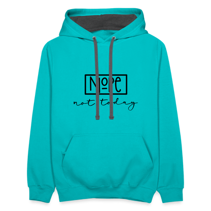 NoPe Not Today Heavy Hoodie - scuba blue/asphalt