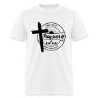 Pray On It, Pray Over It, Pray Through It T-Shirt - white