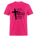 Pray On It, Pray Over It, Pray Through It T-Shirt - fuchsia